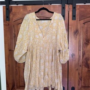 Daughters of India Kyra Mini Dress ~ Cumin Yellow